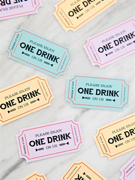 Drink Tickets Printable
